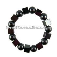 Bracelet en perles carrées en hématite